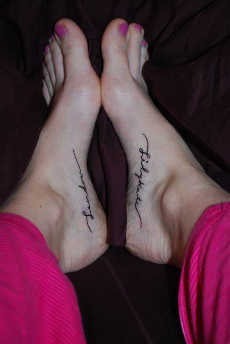 Foot Tattoos With Names