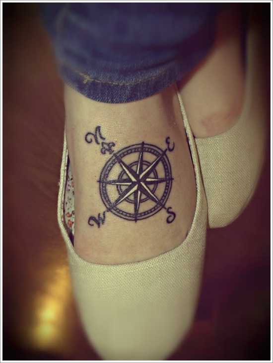 Tattoo of a Compass Foot