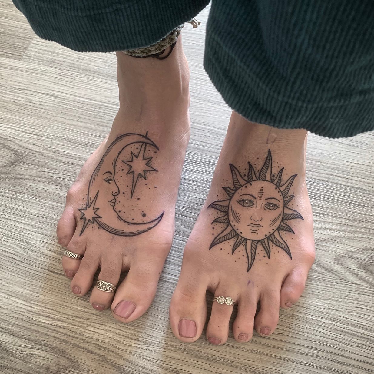 Moon and Sun Tattoo 