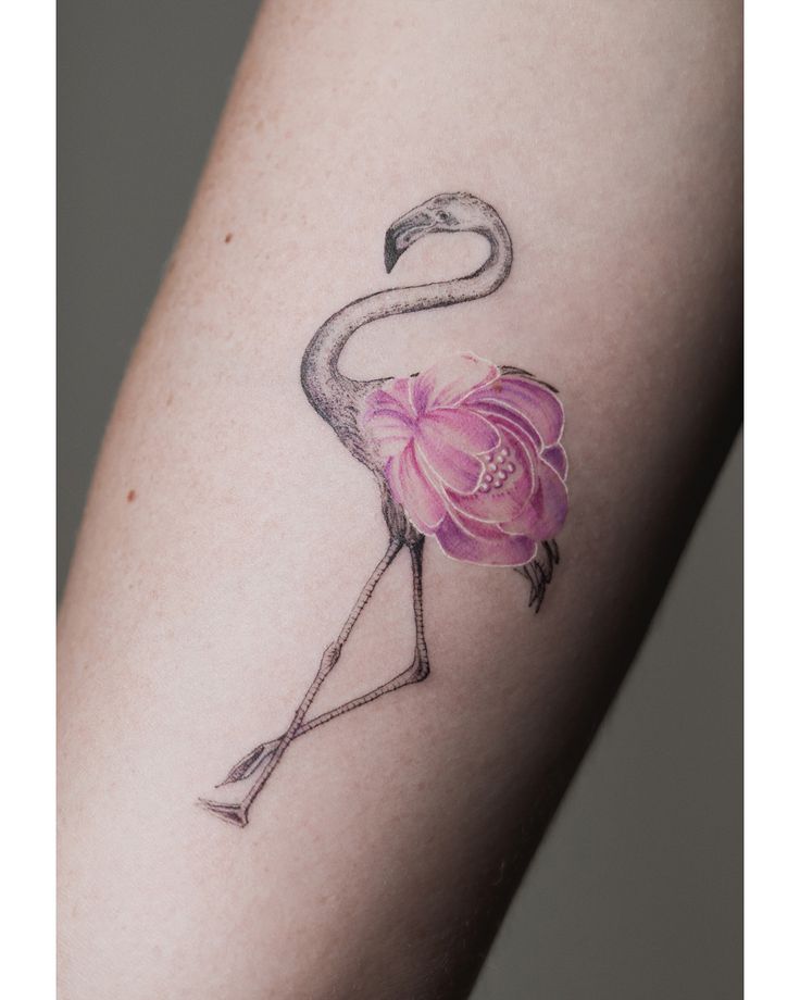 Lotus Flamingo Tattoo