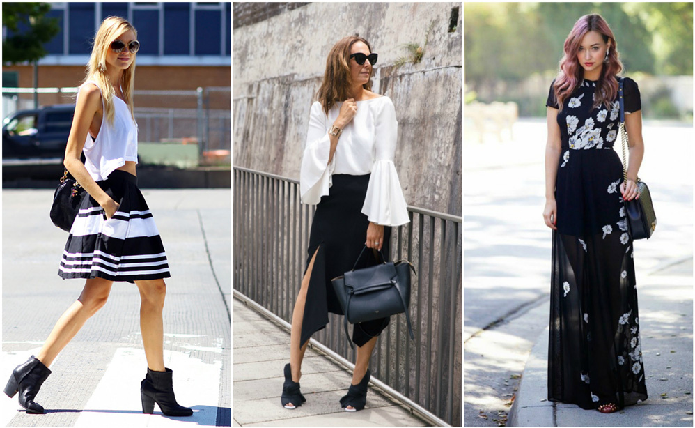 black and white summer outfits