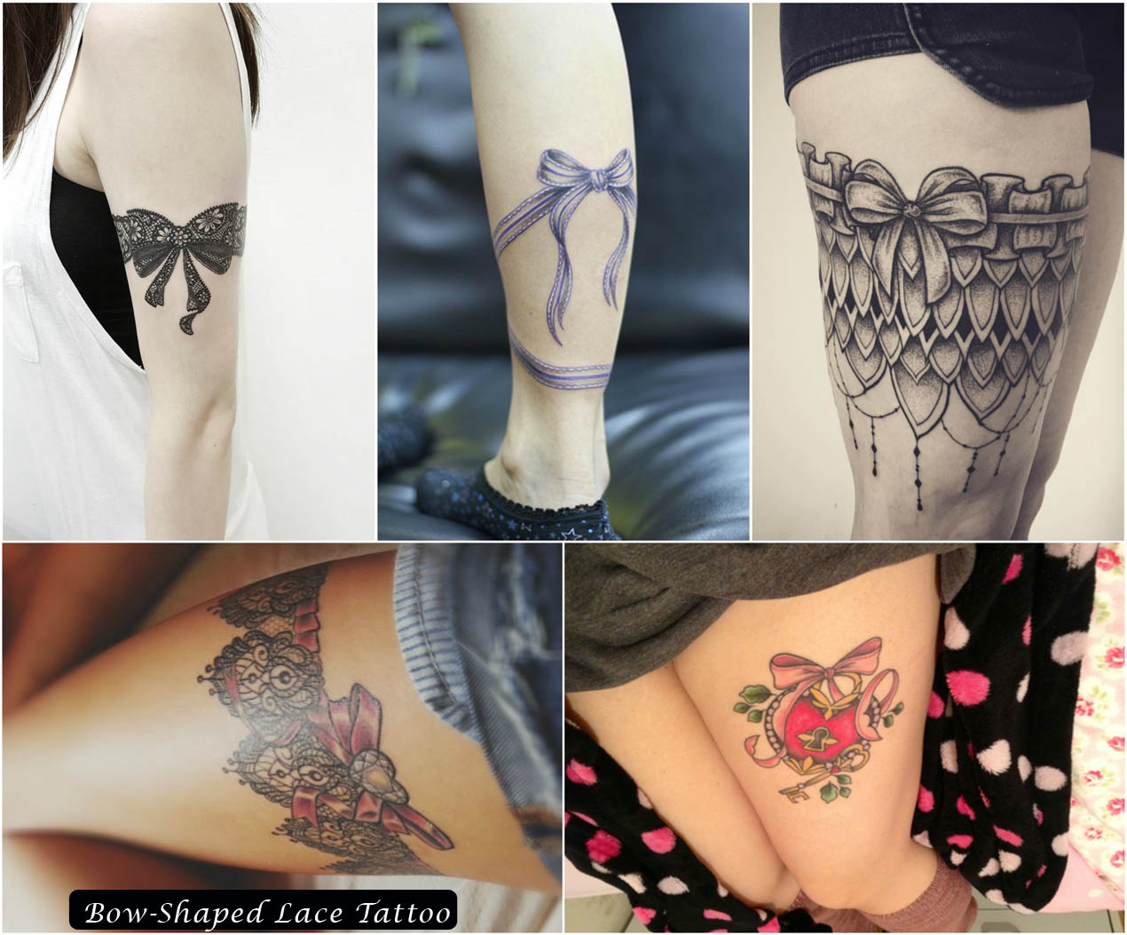 Bow-Shaped Lace Tattoo