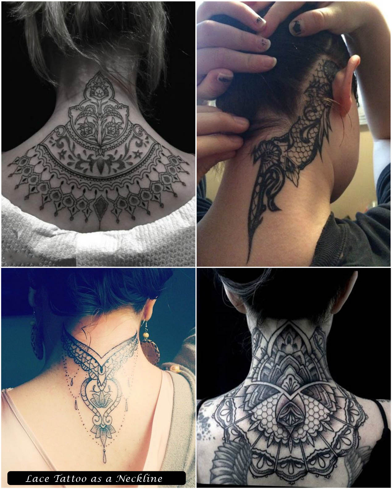 Lace Tattoo as a Neckline