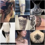 Realistic lace tattoo
