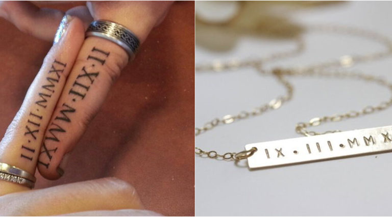 Roman Numerals Tattoo Designs