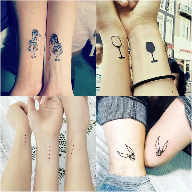 unique best friend tattoos for 2