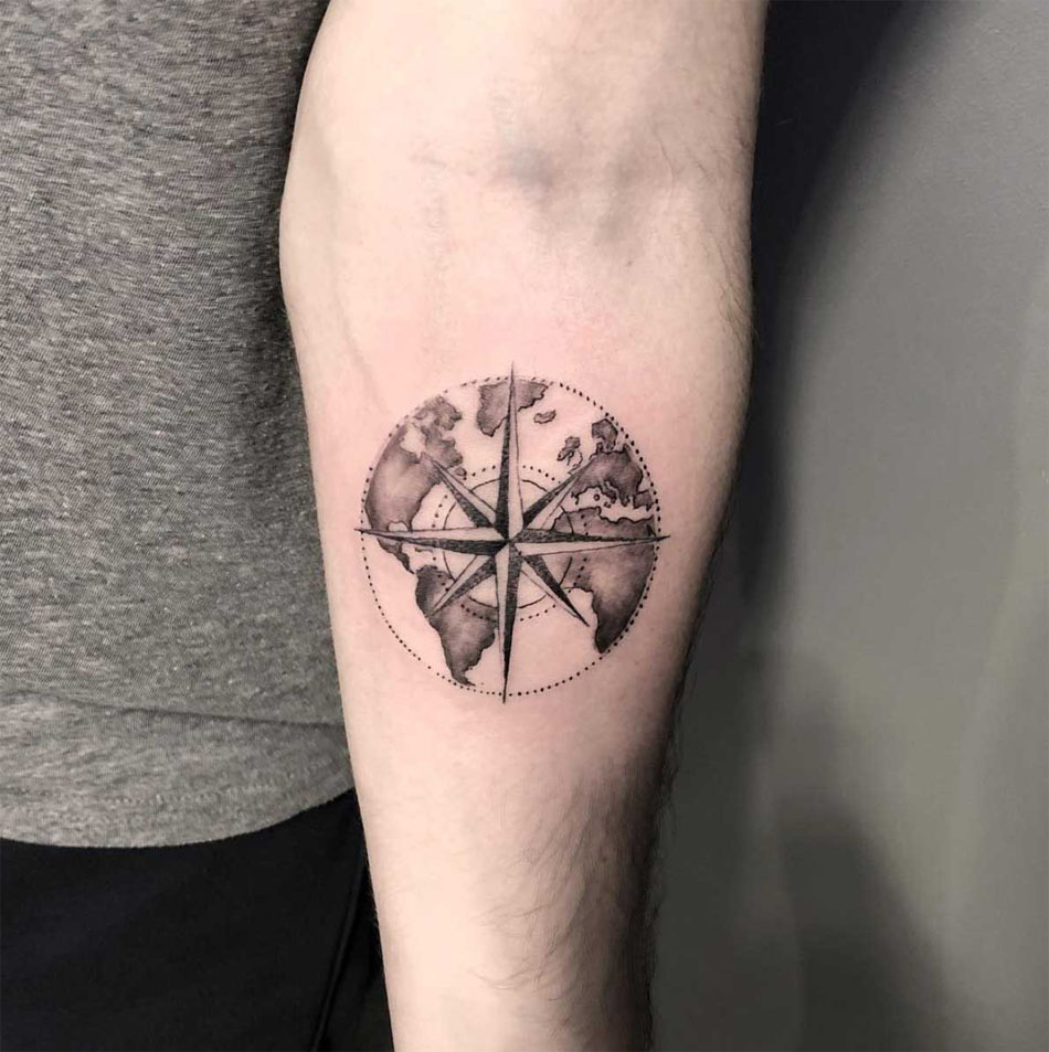 compass tattoo design ideas