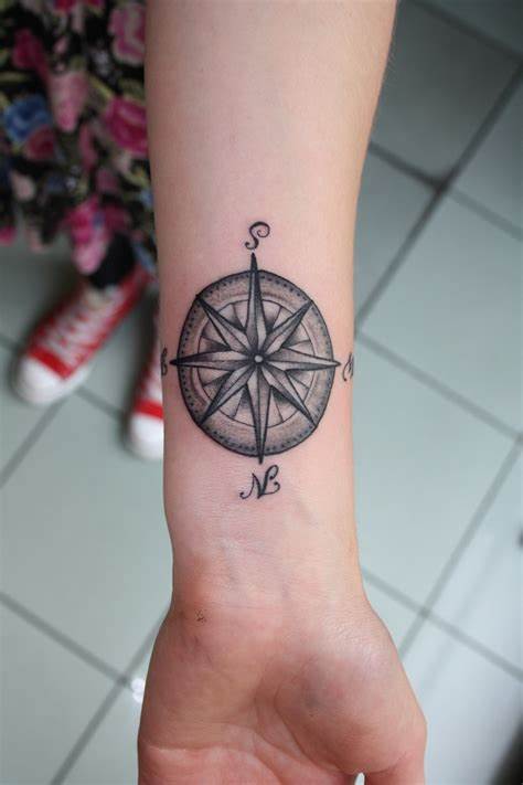 Wrist Compass Tattoo