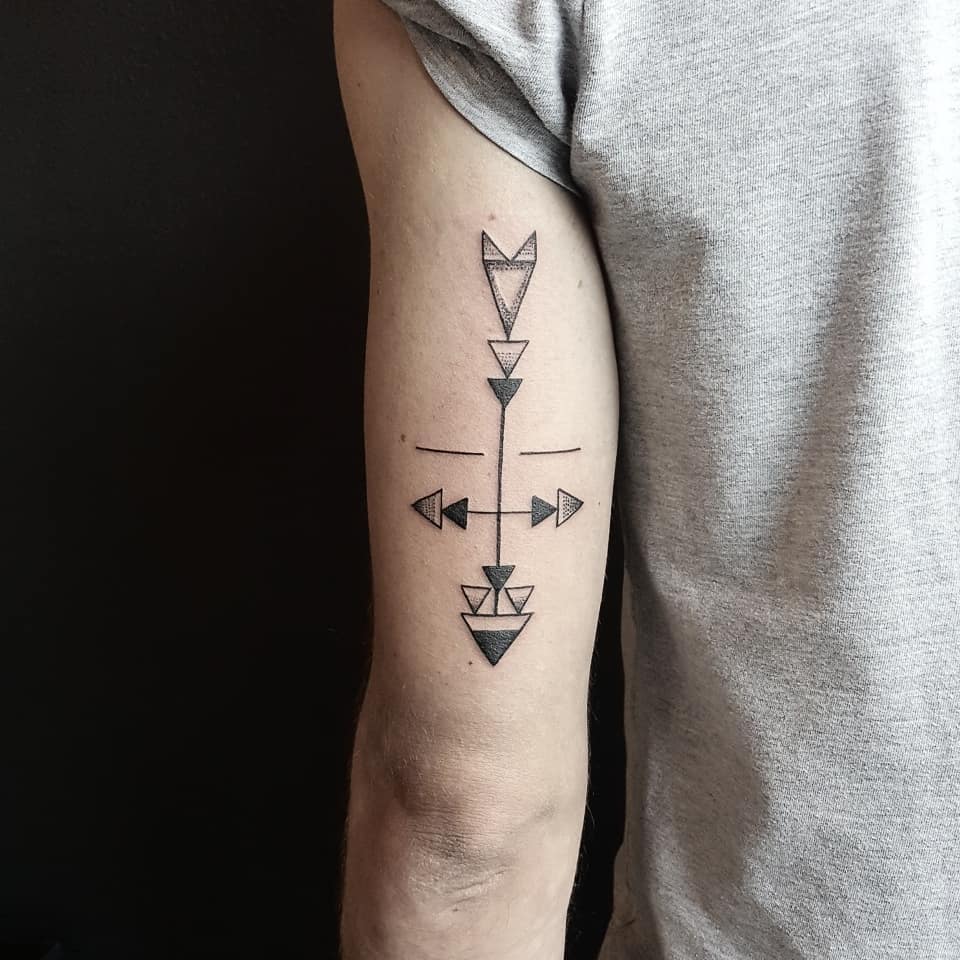 Abstract Arrows Tattoo