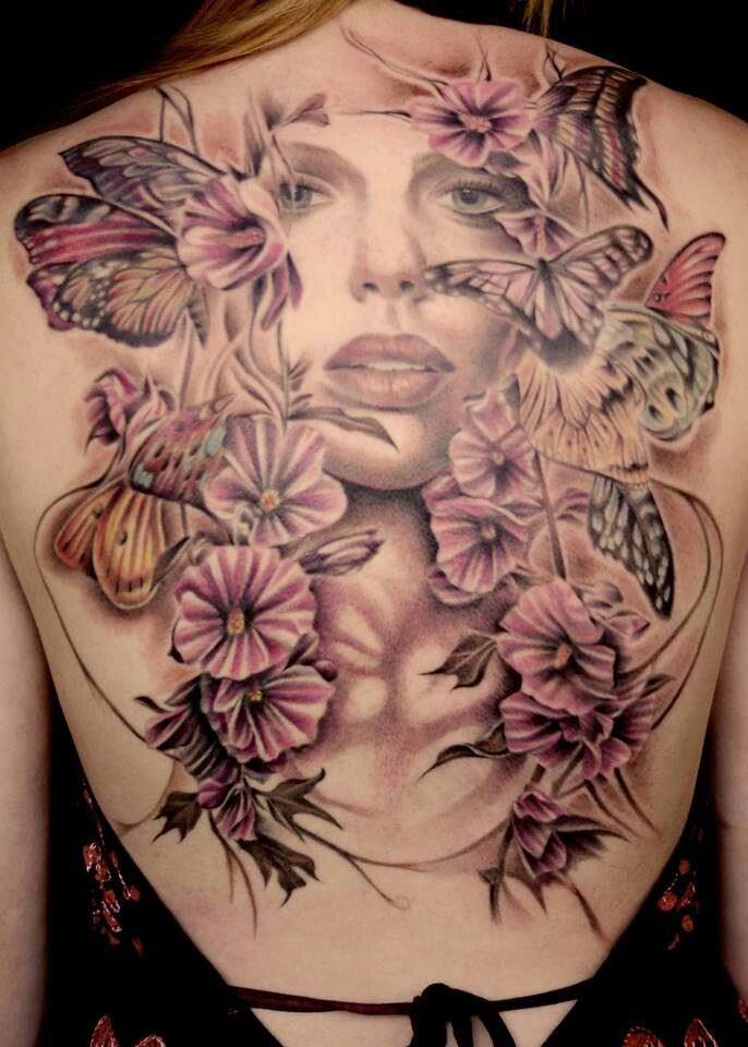 Floral Angel Tattoo