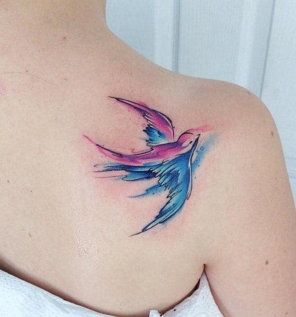 Sparrow Tattoos- 30 Latest Designs- 2023 Update 1 1. Mini Watercolor