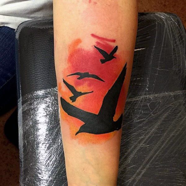 11. sunset sparrow tattoo