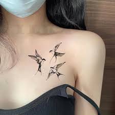 Sparrow Tattoos- 30 Latest Designs- 2023 Update 21 21. Chest Sparrows Tattoo