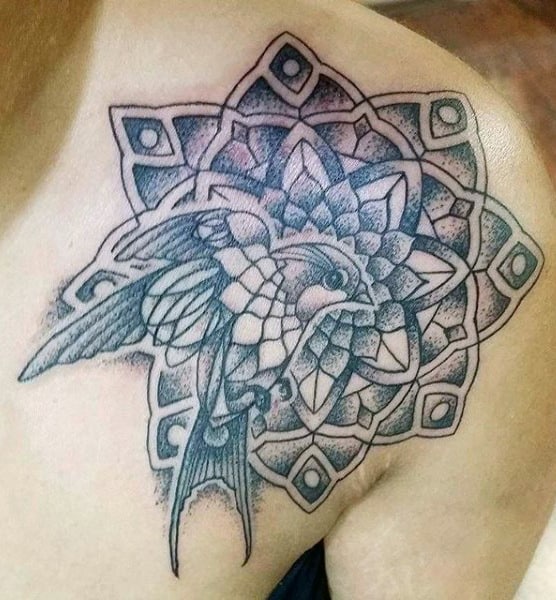 9. Mandala Sparrow Tattoos