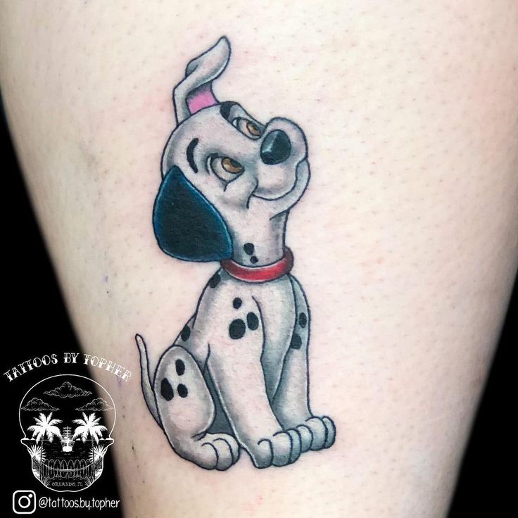 1. Disney Inspired Dog Tattoo
