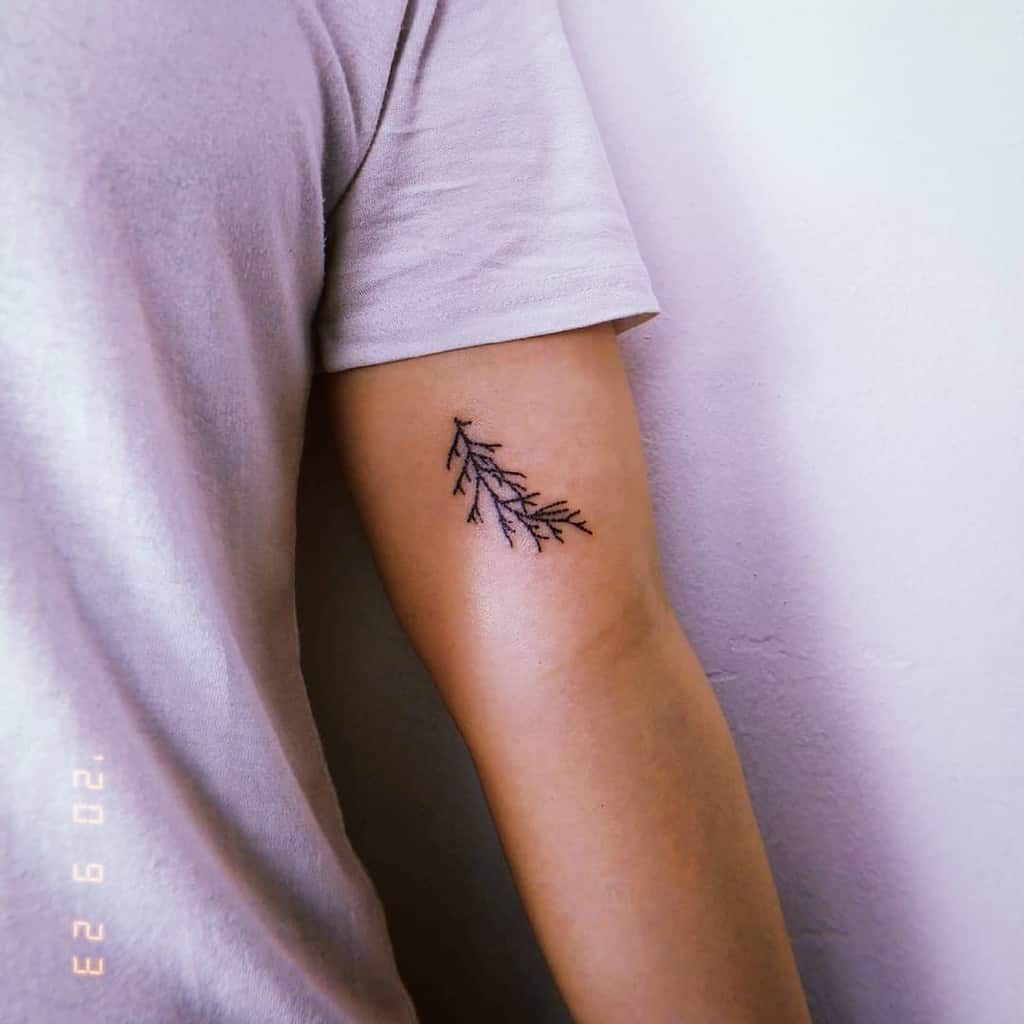 15. TATTOO OF A TREE BRANCH