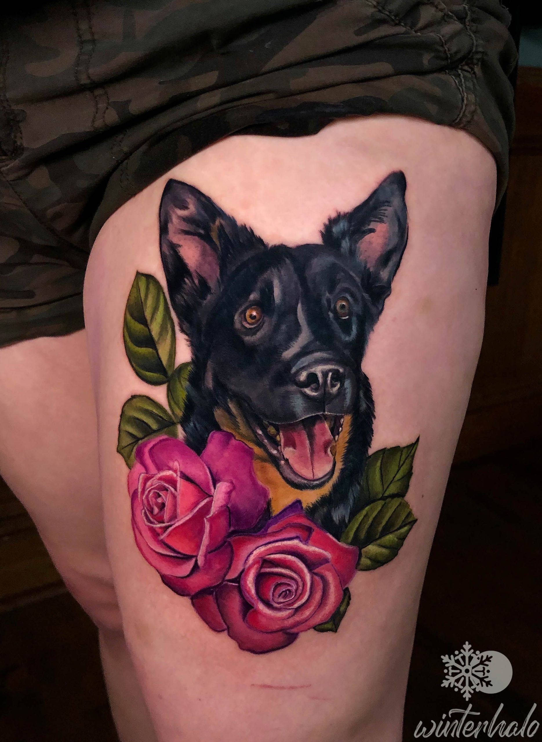 5. Pretty Roses and a Puppy Tattoo