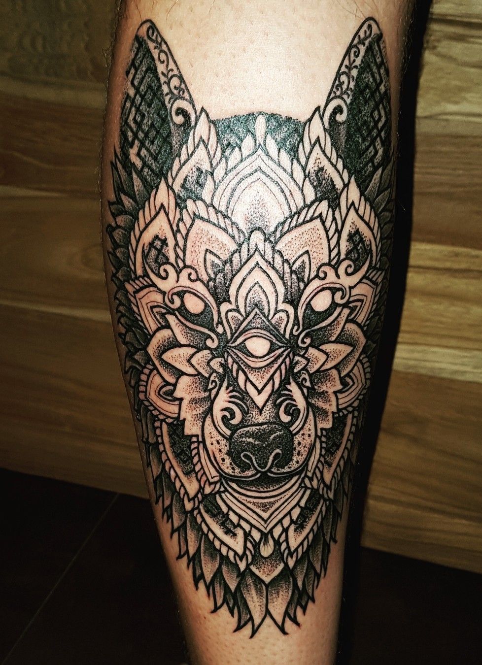 Mandala Wolf Tattoo