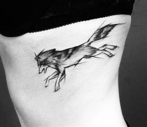 Running Wolf Tattoo