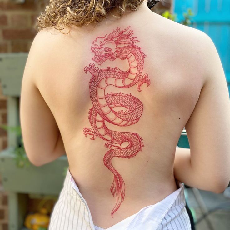 Dragon Tattoo Outline