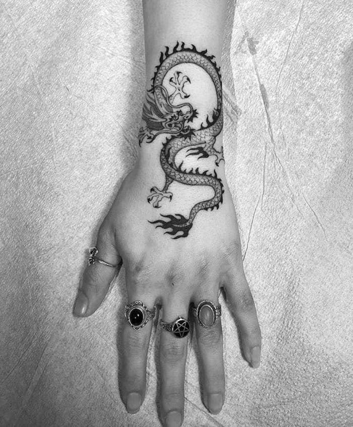 Dragon Tattoo on the Wrist