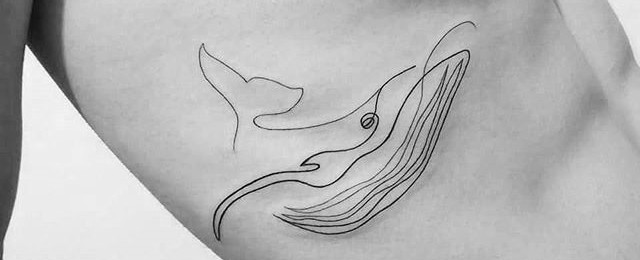 Fish Tattoo with Minimal Linework
