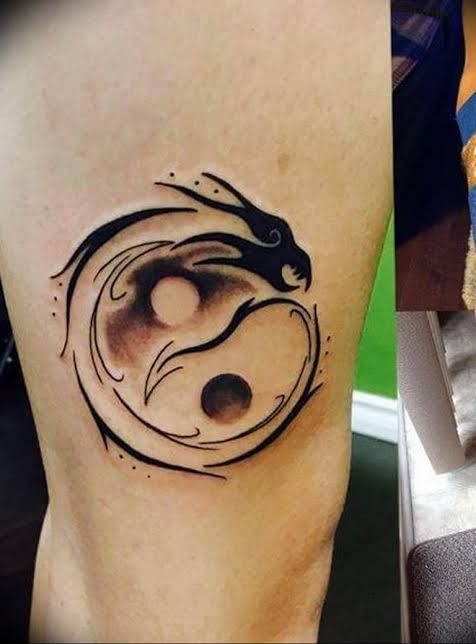 Yin And Yang Dragon Tattoo