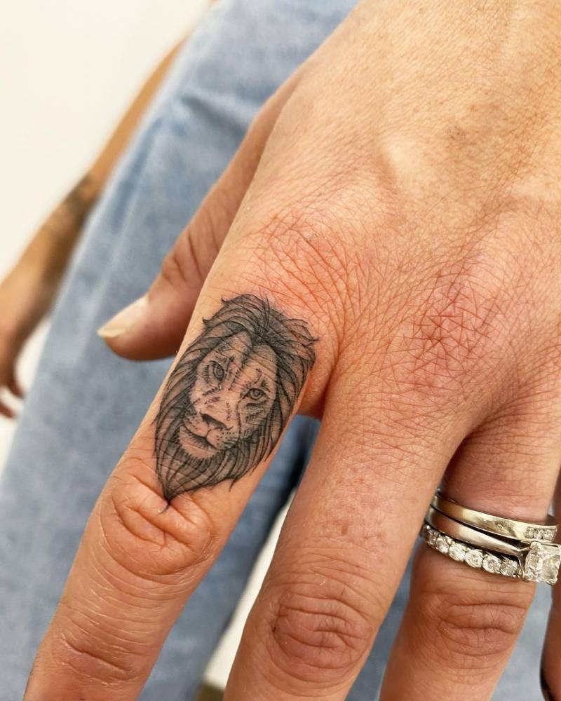 More Than 20 Fiercely Gorgeous Lion Tattoos Ideas 12 finger tattoo