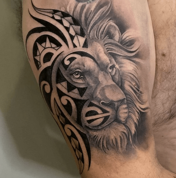 TATTOO OF A TRIBAL LION