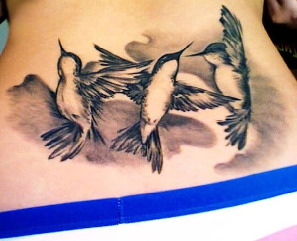 Bird Tramp Stamp Tattoo