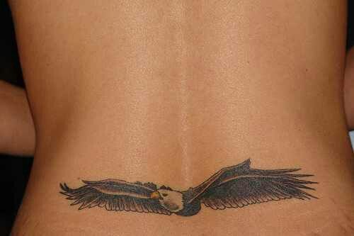 Eagle Tramp Stamp Tattoo