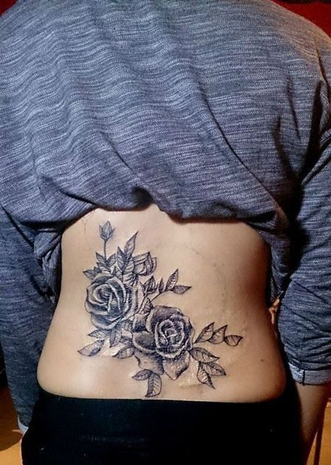 Rose Tramp Stamp Tattoo