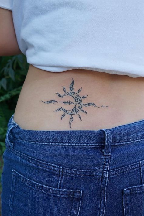 Sun Tramp Stamp Tattoo