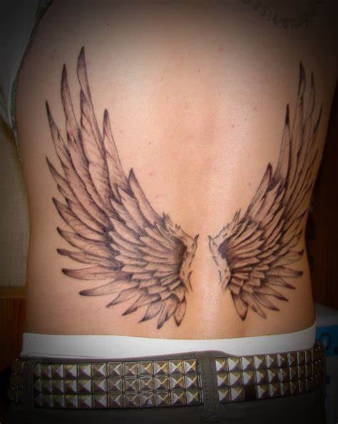 Wings Tramp Stamp Tattoo