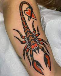 Scorpion Tattoo Designs - 31 Creative Ideas to Inspire You 4 Golden Scorpion Tattoo in Neo-Traditional Style