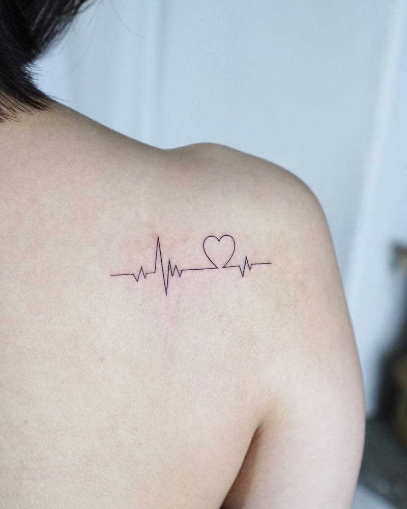 Heartbeat tattoos