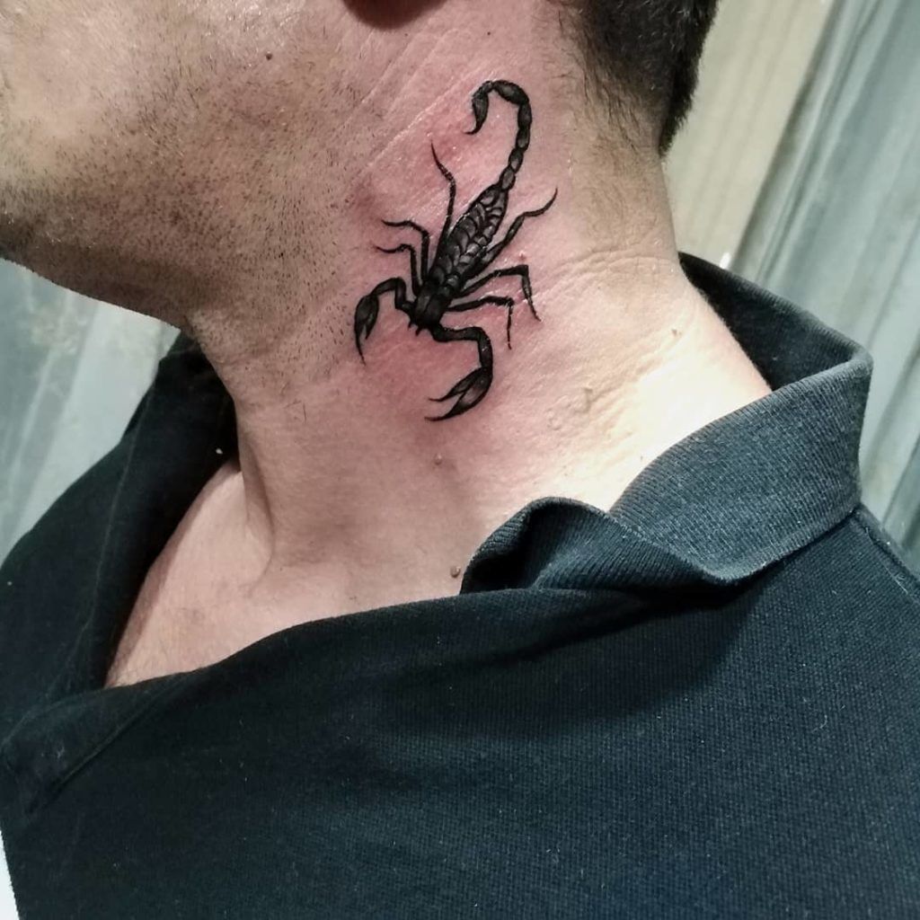 Neck Scorpion Tattoos