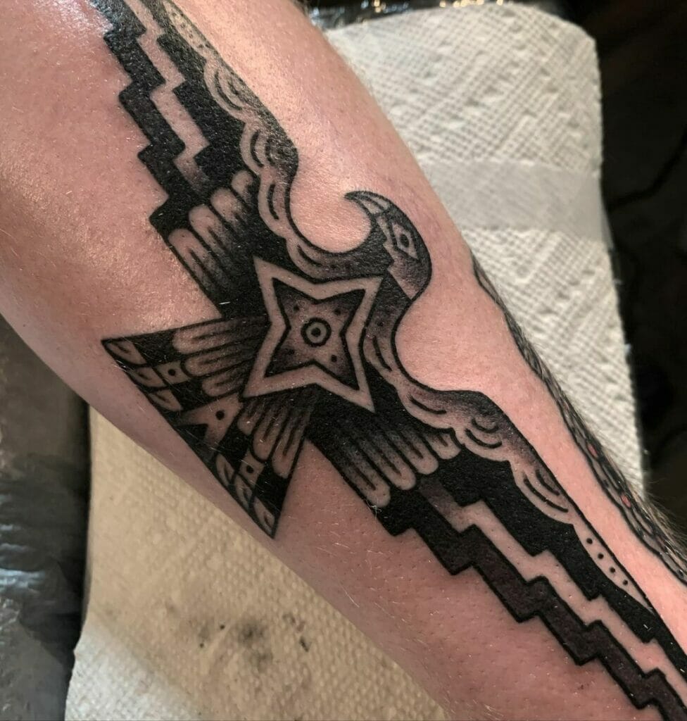 TATTOO OF AN AZTEC EAGLE