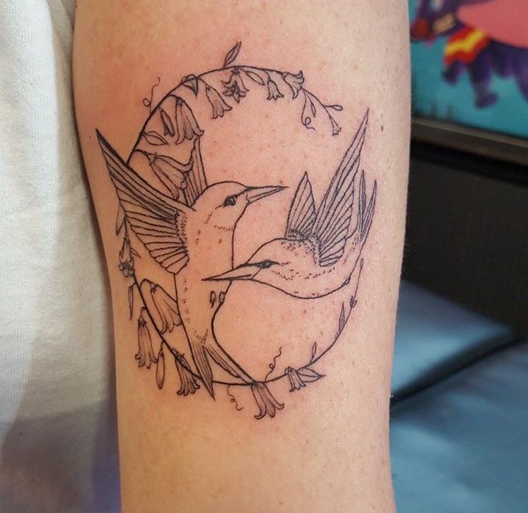 Hummingbird Tattoo Design Ideas - 32 Ideas For Tattoo Lovers 11 11. Tattoo of two hummingbirds