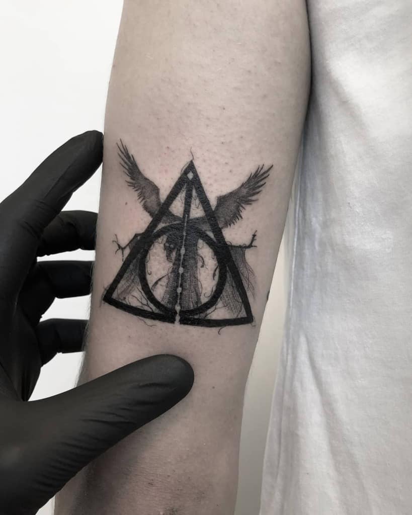16. Deathly Hallows Triangle Tattoo