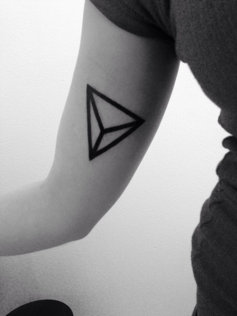 3. Geometric Triangle Tattoo