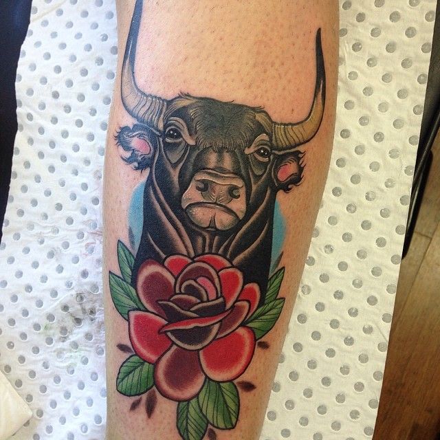 Calm Taurus Bull Tattoo
