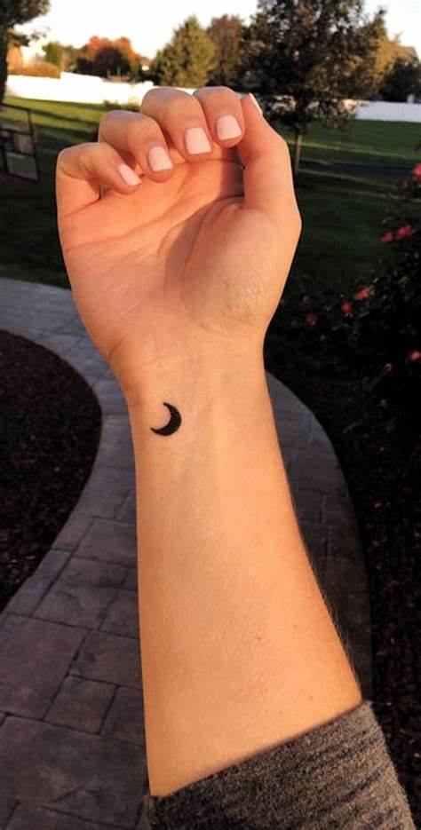 Crescent moon tattoo