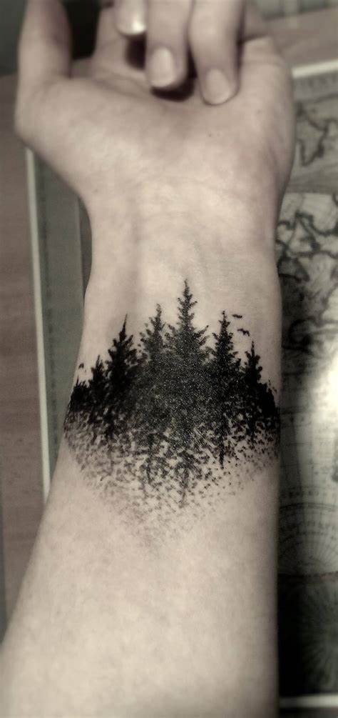 Dotwork Forest Tattoo