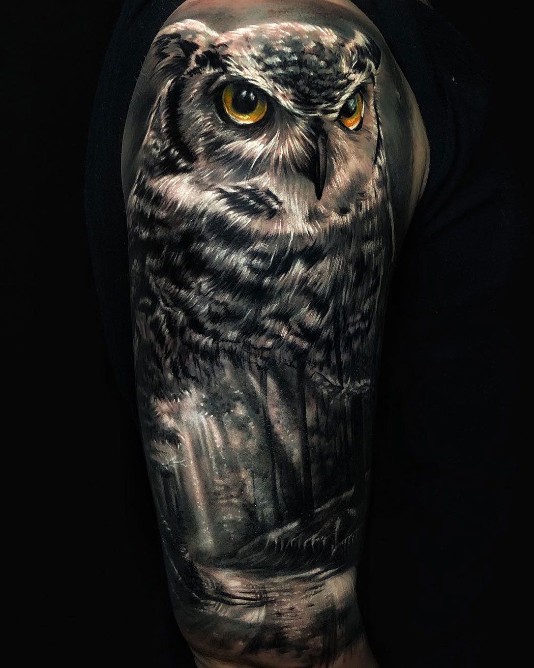 Owl Forest Tattoo