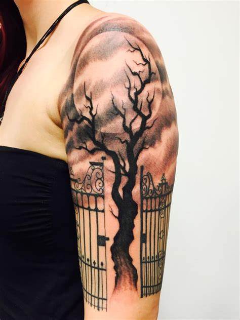 Scary Tree Tattoo