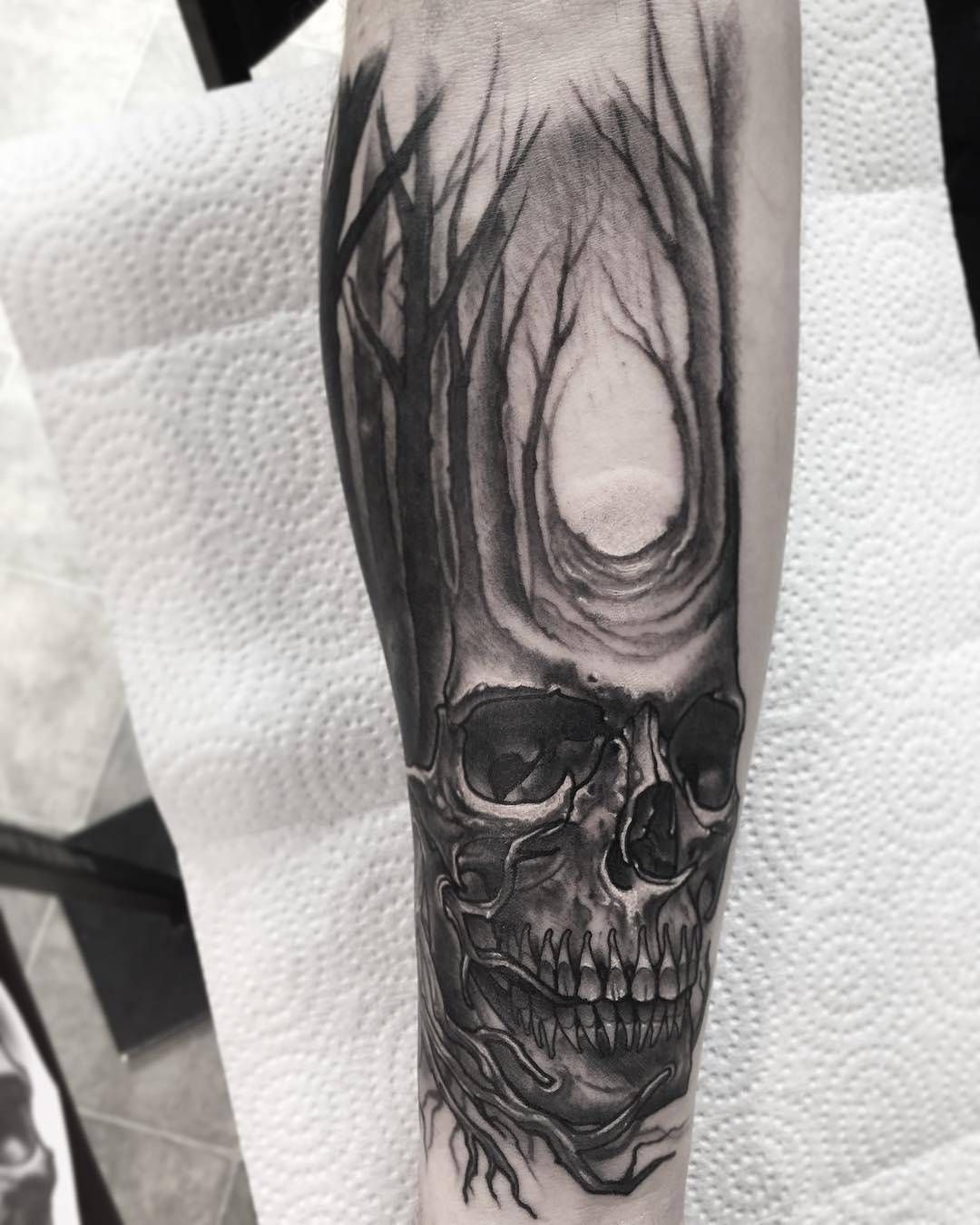 Skull Forest Tattoo