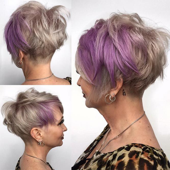 A Purple Pixie Cut that is Short