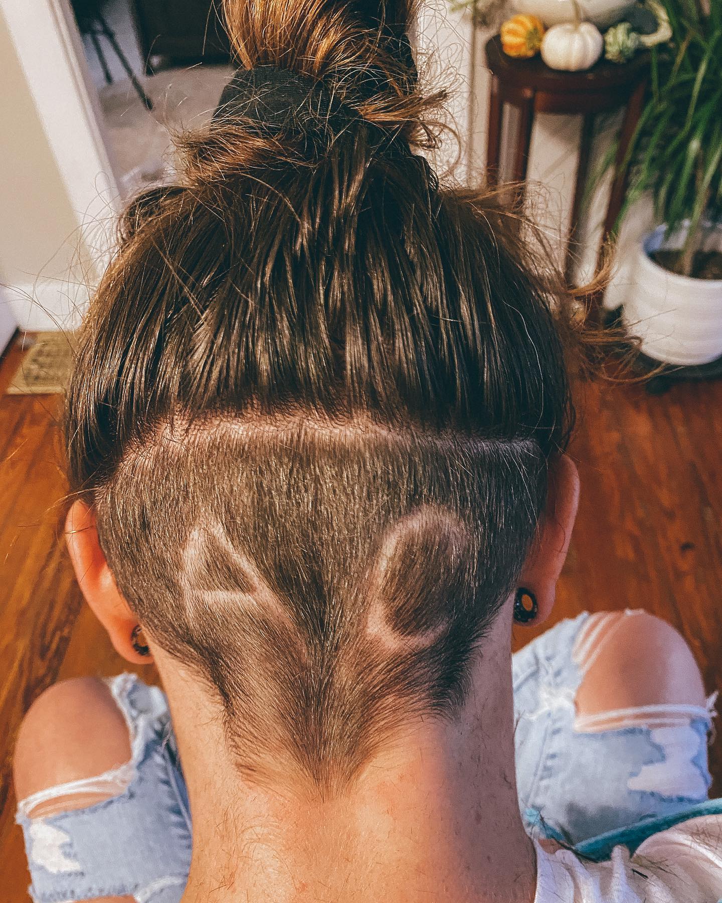 Undercut with shaved initials