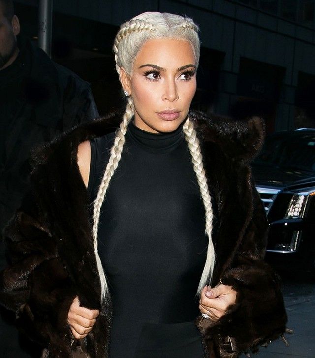 Kim Kardashian Lace Braids